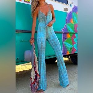 Trixiedress Tie Dye wide leg cami jumpsuit